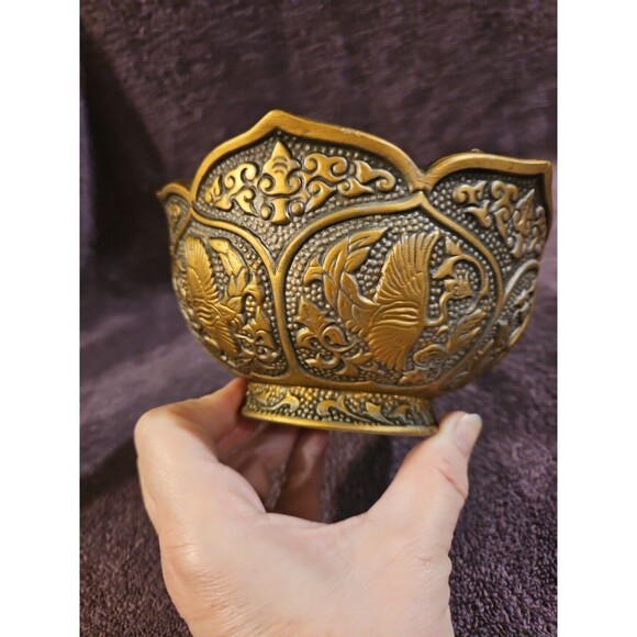 Napcoware Japan Golden Ceramic Blessing Bowl Bedside Trinket Bowl Planter C-9180 - Picture 7 of 13